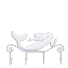 Carica l'immagine nel visualizzatore di Gallery, TOOARTS Appendiabiti da parete in ferro/Iron Mermaid Wall Hanger Blu E Oro - Ilgrandebazar