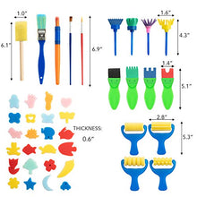 Carica l'immagine nel visualizzatore di Gallery, Surplex Kit di 42 Strumenti educativi Spugna da Pittura per Bambini,...