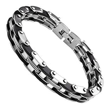 Carica l'immagine nel visualizzatore di Gallery, Jovivi Bracciale in Acciaio Inossidabile Catena Pesante Moto Link... - Ilgrandebazar