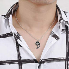 Carica l'immagine nel visualizzatore di Gallery, yin yang collana,Ciondolo 2pc Collana Ciondolo Tai Chi Yin Yang White&amp;black - Ilgrandebazar