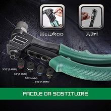 Carica l'immagine nel visualizzatore di Gallery, METAKOO Rivettatrice Manuale, Pistola per Rivetti con 4 Teste... - Ilgrandebazar
