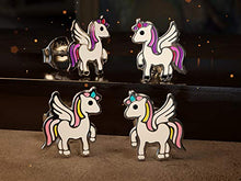 Carica l'immagine nel visualizzatore di Gallery, Tiwoca Jewellery - 2 paia di orecchini a forma unicorno, in vero argento... - Ilgrandebazar