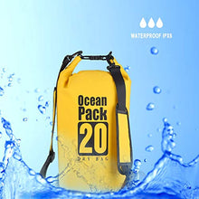 Carica l'immagine nel visualizzatore di Gallery, DINOKA Borsa impermeabile, Sacca impermeabile da 20L/30L, Kit 20L, Giallo
