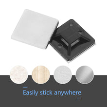 Carica l'immagine nel visualizzatore di Gallery, Faburo 100pz Autoadesivo Clip Cavo Fermacavi Supporto, Nero+100pz Fascette... - Ilgrandebazar