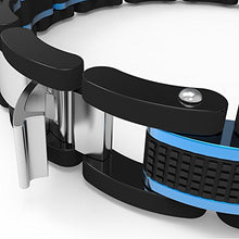 Carica l'immagine nel visualizzatore di Gallery, COOLMAN Gioielli Uomo Bracciali Acciaio Inossidabile Blu e Blu(m：19-20,5cm) - Ilgrandebazar