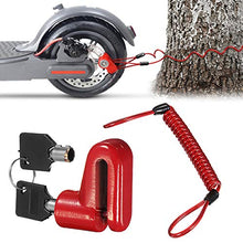 Carica l'immagine nel visualizzatore di Gallery, Blocco Freno a Disco,Scooter Elettrico Rosso+Corda di Promemoria - Ilgrandebazar