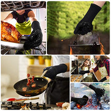Carica l'immagine nel visualizzatore di Gallery, Guanti da Barbecue,Guanti Forno,Guanti Cucina con Resistenza al Nero