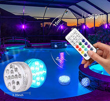 Carica l'immagine nel visualizzatore di Gallery, Jialisita Sommergibili LED Luci Piscina 13 Led Sommergibile 2 pezzi