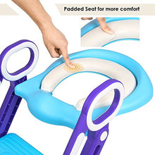 Carica l'immagine nel visualizzatore di Gallery, KEPLIN Riduttore WC per Bambini con Scaletta Pieghevole, Kit Toilette Viola - Ilgrandebazar