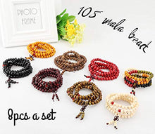 Carica l'immagine nel visualizzatore di Gallery, Milacolato Braccialetto in Legno 108 Mala Bead Bracciali Buddista Strand... - Ilgrandebazar
