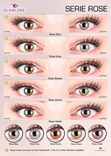 Carica l'immagine nel visualizzatore di Gallery, GLAMLENS Lenti a contatto colorate Rose Blue - azzurre - mensili - con porta...