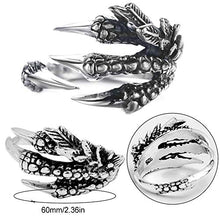 Carica l'immagine nel visualizzatore di Gallery, EQLEF Anello del Drago Artiglio in Acciaio Inox Selvaggio Alondra C - Ilgrandebazar