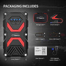 Carica l'immagine nel visualizzatore di Gallery, YABER Avviatore Batteria per Moto/Auto, 1000A 13800mAh Emergenza...