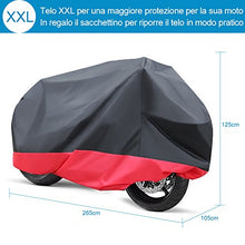 Carica l'immagine nel visualizzatore di Gallery, GHB XXL Coprimoto Telo Motociclo Copri Scooter Impermeabile Nero Rosso