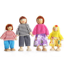 Carica l'immagine nel visualizzatore di Gallery, Playtee Felice Famiglia di Bambole Legno Set 7 Pupazzi Flessibili - Ilgrandebazar