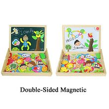 Carica l'immagine nel visualizzatore di Gallery, Puzzle Magnetico Legno Lavagna Magnetica Doppio Lato di nero