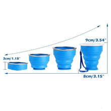 Carica l'immagine nel visualizzatore di Gallery, FUNNY HOUSE Tazza da Viaggio Pieghevole, Portabile a Livello Alimentare Blu - Ilgrandebazar