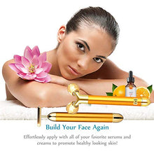 Carica l'immagine nel visualizzatore di Gallery, 2-IN-1 Beauty Bar 24k Golden Pulse Facial Face Massager, Electric Waterproof... - Ilgrandebazar