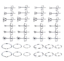 Carica l'immagine nel visualizzatore di Gallery, Milacolato 30 Pairs Orecchini in Acciaio inossidabile per Donne Uomini Cubic... - Ilgrandebazar