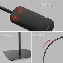 Carica l'immagine nel visualizzatore di Gallery, Lampada da Pavimento a Stelo in LED, Paralume Classico Semplice Black - Ilgrandebazar