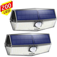 Carica l'immagine nel visualizzatore di Gallery, Luci Solari Esterno【2019 Ultimi Modelli 】200 LED Luce Solare Sensore 2 pezzi