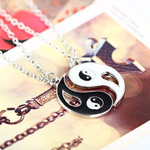 Carica l'immagine nel visualizzatore di Gallery, yin yang collana,Ciondolo 2pc Collana Ciondolo Tai Chi Yin Yang White&amp;black - Ilgrandebazar