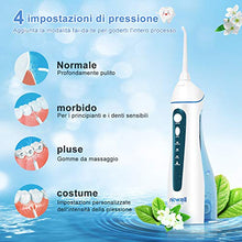 Carica l'immagine nel visualizzatore di Gallery, Idropulsore Dentale Portatile, NICWELL Irrigatore Orale Professionale 4...
