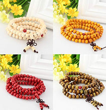 Carica l'immagine nel visualizzatore di Gallery, Milacolato Braccialetto in Legno 108 Mala Bead Bracciali Buddista Strand... - Ilgrandebazar