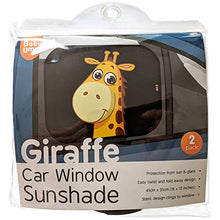 Carica l'immagine nel visualizzatore di Gallery, Parasole Baby Uma per auto, parasole neonati, con giraffa, Nero e Giallo