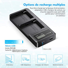 Carica l'immagine nel visualizzatore di Gallery, Powerextra - 2 batterie da 8800mAh e caricatore a doppia ricarica rapida per...