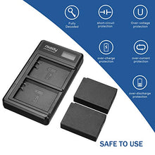 Carica l'immagine nel visualizzatore di Gallery, Miady, set di 2 batterie LP-E10 e caricabatterie per fotocamera compatibile...