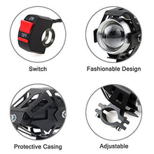 Carica l'immagine nel visualizzatore di Gallery, PROZOR 2PZ Luci Anteriori per Moto con Interruttore 15W 3000LM Lampada Nero - Ilgrandebazar