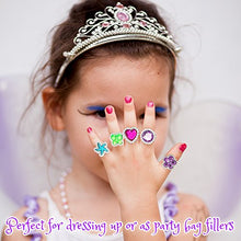 Carica l'immagine nel visualizzatore di Gallery, THE TWIDDLERS 100 Anelli Bambina Giocattolo Colorati con Gemme di Strass in... - Ilgrandebazar