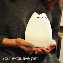 Carica l'immagine nel visualizzatore di Gallery, Luce Notturna LED, ikalula molle variopinta del silicone gatto di notte...