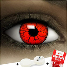 Carica l'immagine nel visualizzatore di Gallery, Lenti a contatto colorate"Devil" + capsule di sangue finto + portalenti per... - Ilgrandebazar