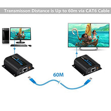 Carica l'immagine nel visualizzatore di Gallery, ESYNiC AGPTEK HDMI Extender 1080P 60m IR Ripetitore Su Singolo Cat 60M 3D
