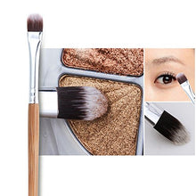 Carica l'immagine nel visualizzatore di Gallery, Rovtop Set 11 Pennelli per Trucco Professionali di Bambù con 1 Spugnetta...