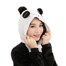 Carica l'immagine nel visualizzatore di Gallery, Mescara Pigiama Panda Cosplay Intero Unisex XL per alto 178-188 cm, Nero - Ilgrandebazar