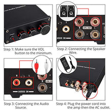 Carica l'immagine nel visualizzatore di Gallery, Proster 50W Amplificatore Audio Stereo con Alimentatore Mini HiFi Amp 2...