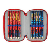 Carica l'immagine nel visualizzatore di Gallery, Artesania Cerda Plumier Triple Giotto Spiderman Sacca, 19 cm, Blu (Azul)