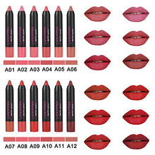 Carica l'immagine nel visualizzatore di Gallery, ISENPENK 12pcs Rossetti Set Lipstick Matte Lunga Durata 12 pz
