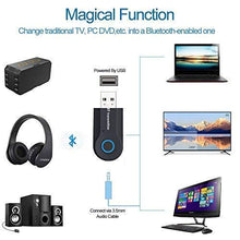 Carica l'immagine nel visualizzatore di Gallery, Aigoss Trasmettitore Bluetooth, Aupolo Adattatore Wireless Portatile Nero - Ilgrandebazar