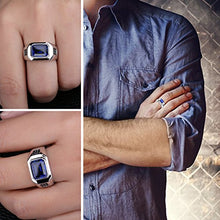 Carica l'immagine nel visualizzatore di Gallery, JewelryPalace Uomo 4.3ct Sintetico Blu Zaffiro Naturale Nero Spinello... - Ilgrandebazar