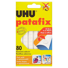 Carica l'immagine nel visualizzatore di Gallery, UHU Patafix 41710 - Gomma adesiva removibile, Bianco, confezione da 80 gommini