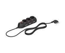 Carica l'immagine nel visualizzatore di Gallery, BTicino 3699GB Multipresa Compatta Slot9 con Interruttore Luminoso, 6 Nero - Ilgrandebazar