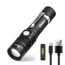 Carica l'immagine nel visualizzatore di Gallery, Elekin Torcia LED Ricaricabili, 1000 Lumen Torce elettriche U18 Usb - Ilgrandebazar