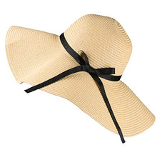Carica l'immagine nel visualizzatore di Gallery, Tencoz Cappello da Sole Donna, di Paglia floscio a Tesa Larga...