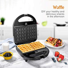 Carica l'immagine nel visualizzatore di Gallery, OSTBA Tostiera Sandwich Maker, piastre per panini 3 in 1, Cool Touch Waffles...