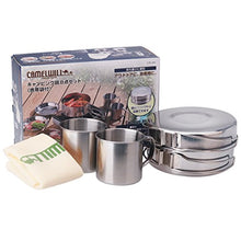 Carica l'immagine nel visualizzatore di Gallery, Juning 8pcs Campeggio pentole, Acciaio Inossidabile Portatile di pentole e...