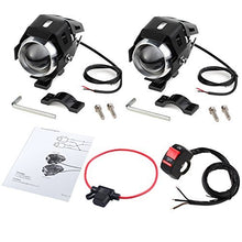 Carica l'immagine nel visualizzatore di Gallery, PROZOR 2PZ Luci Anteriori per Moto con Interruttore 15W 3000LM Lampada Nero - Ilgrandebazar